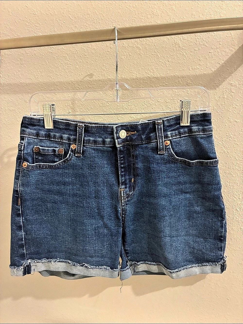 Levi's Denizen from Levi's Mid-Rise Shorts Denim Jean Shorts in Blue